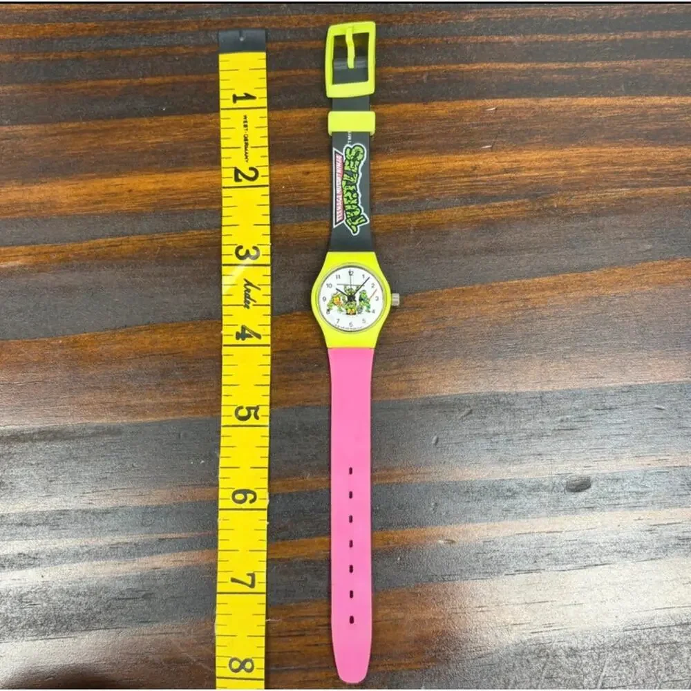 Rare Vintage 1990 TMNT Teenage Mutant Ninja Turtles Quartz Watch Silicone Band